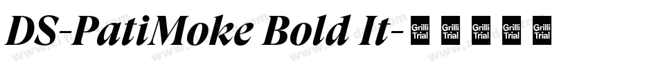 DS-PatiMoke Bold It字体转换